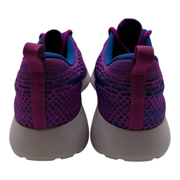 Nike Roshe One Flyknit Shoes Womens 9‎ Fuchsia Royal Blue Sneakers 704927-501 - Picture 8 of 10